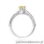 Pierścionek W0439 Diament Laboratoryjny żółty 0,30ct białe złoto 375
