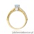 Pierścionek W0439 Diament Laboratoryjny niebieski 0.30ct żółte złoto 375