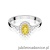 Pierścionek W0312 Diament laboratoryjny żółty 0,50ct białe złoto