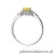 Pierścionek W0312 Diament laboratoryjny żółty 0,50ct białe złoto