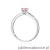 Pierścionek W0553 Diament Laboratoryjny różowy 0,50ct białe złoto