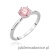 Pierścionek W0553 Diament Laboratoryjny różowy 1,00ct białe złoto
