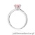 Pierścionek W0553 Diament Laboratoryjny różowy 1,00ct białe złoto