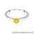 Pierścionek W0553 Diament Laboratoryjny żółty 0,50ct białe złoto
