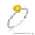 Pierścionek W0553 Diament Laboratoryjny żółty 1,00ct białe złoto