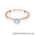 Pierścionek W0553 Diament Laboratoryjny niebieski 0,50ct różowe złoto 375