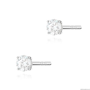 Kolczyki K0583 Diament Laboratoryjny 2 x 0.15ct białe złoto