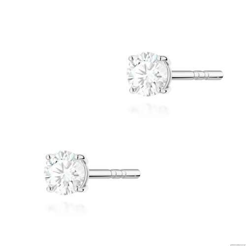 Kolczyki K0583 Diament Laboratoryjny 2 x 0.15ct białe złoto