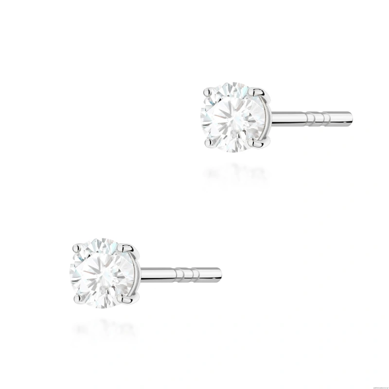 Kolczyki K0583 Diament Laboratoryjny 2 x 0.15ct białe złoto
