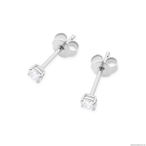 Kolczyki K0583 Diament Laboratoryjny 2 x 0.15ct białe złoto