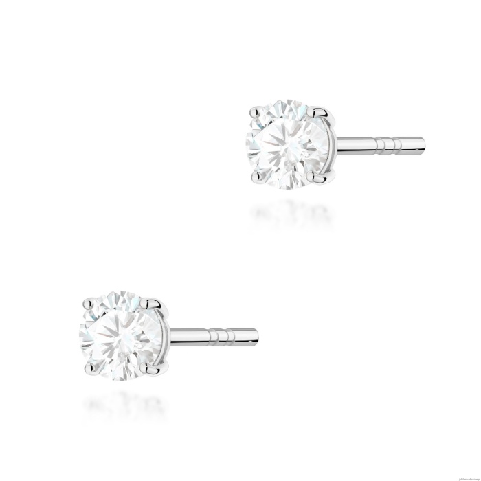 Kolczyki K0583 Diament Laboratoryjny 2 x 0.30ct białe złoto