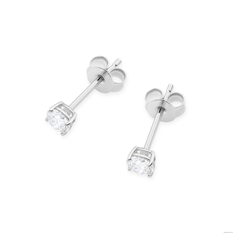 Kolczyki K0583 Diament Laboratoryjny 2 x 0.30ct białe złoto