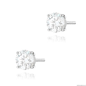 Kolczyki K0583 Diament Laboratoryjny 2 x 1.50ct białe złoto
