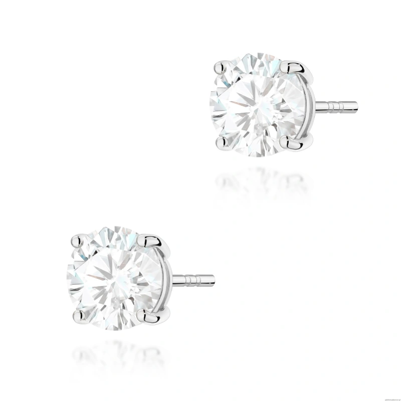Kolczyki K0583 Diament Laboratoryjny 2 x 2.00ct białe złoto