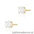Kolczyki K0583 Diament Laboratoryjny 2 x 0.70ct żółte złoto