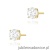 Kolczyki K0583 Diament Laboratoryjny 2 x 1.50ct żółte złoto