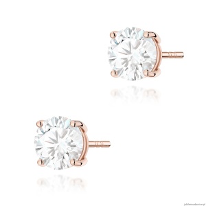Kolczyki K0583 Diament Laboratoryjny 2 x 2.00ct różowe złoto