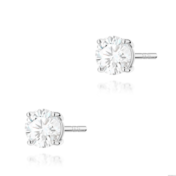 Kolczyki K0583 Diament 2 x 1.00ct białe złoto