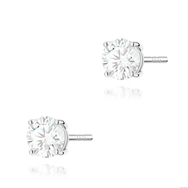Kolczyki K0583 Diament 2 x 1.00ct białe złoto