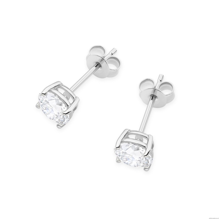 Kolczyki K0583 Diament 2 x 1.00ct białe złoto