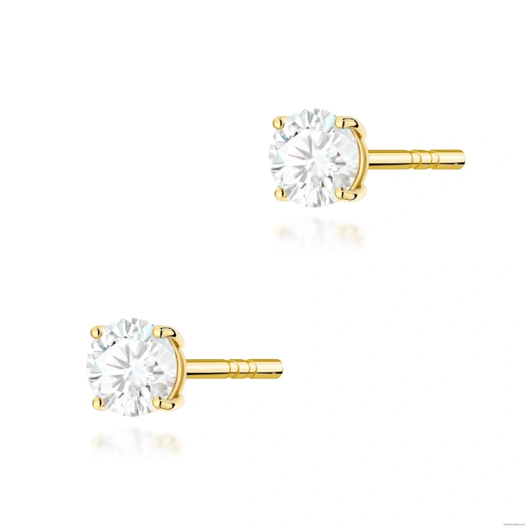 Kolczyki K0583 Diament 2 x 0.30ct żółte złoto