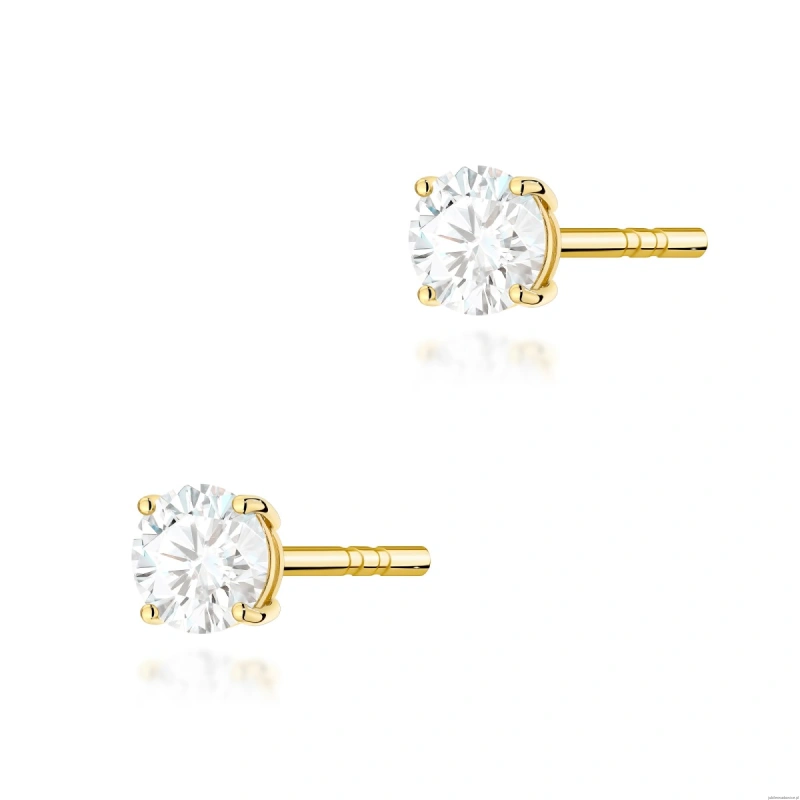 Kolczyki K0583 Diament 2 x 0.30ct żółte złoto