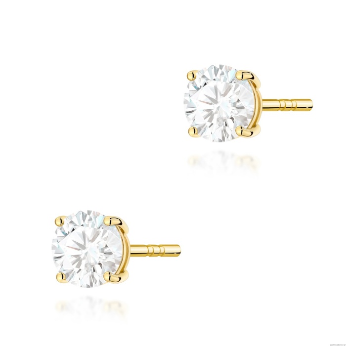 Kolczyki K0583 Diament 2 x 0.70ct żółte złoto