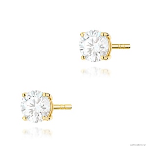 Kolczyki K0583 Diament 2 x 1.00ct żółte złoto