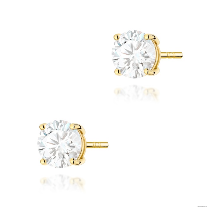 Kolczyki K0583 Diament 2 x 1.50ct żółte złoto
