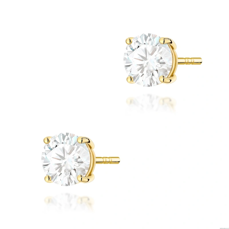 Kolczyki K0583 Diament 2 x 1.50ct żółte złoto