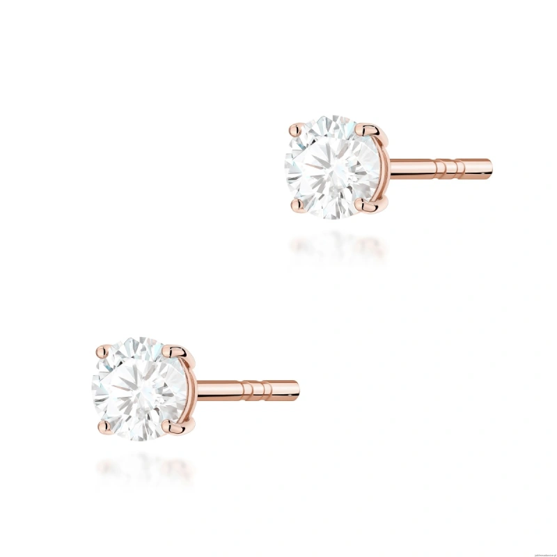 Kolczyki K0583 Diament 2 x 0.30ct różowe złoto