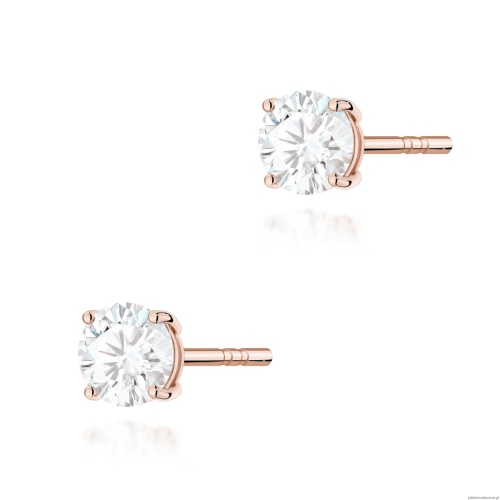 Kolczyki K0583 Diament 2 x 0.50ct różowe złoto