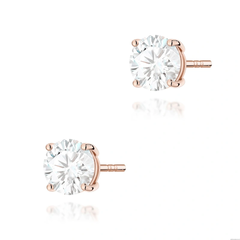 Kolczyki K0583 Diament 2 x 1.50ct różowe złoto