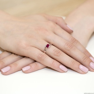 Pierścionek W0119 Rodolit 0,50ct złoto różowe 375