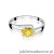Pierścionek W0119 Diament Laboratoryjny żółty 0,50ct białe złoto