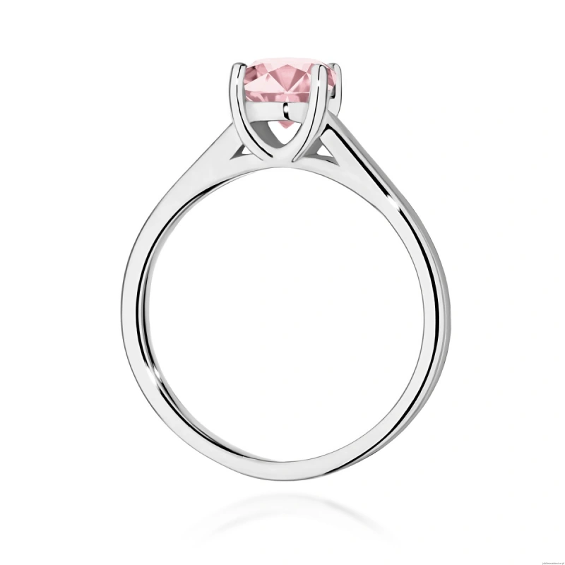 Pierścionek W0544 Diament Laboratoryjny różowy 1,00ct białe złoto