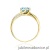 Pierścionek W0084 Diament Laboratoryjny niebieski 0,50ct żółte złoto 375