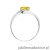 Pierścionek W0119 Diament Laboratoryjny żółty 0,50ct białe złoto 375
