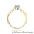 Pierścionek W0295 Diament Laboratoryjny niebieski 0,15ct żółte złoto 375