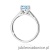 Pierścionek W0544 Diament Laboratoryjny niebieski 1,00ct białe złoto 375