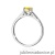 Pierścionek W0544 Diament Laboratoryjny żółty 1,00ct białe złoto 375