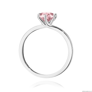 Pierścionek W0535 Diament Laboratoryjny różowy 1,00ct białe złoto