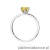 Pierścionek W0535 Diament Laboratoryjny żółty 0,50ct białe złoto