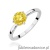 Pierścionek W0535 Diament Laboratoryjny żółty 1,00ct białe złoto 375