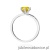 Pierścionek W0535 Diament Laboratoryjny żółty 1,00ct białe złoto 375
