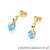 Kolczyki K0578 Topaz 2 x 0.90ct żółte złoto
