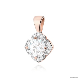 Zawieszka Z0571 Diament Laboratoryjny 0,50ct różowe złoto