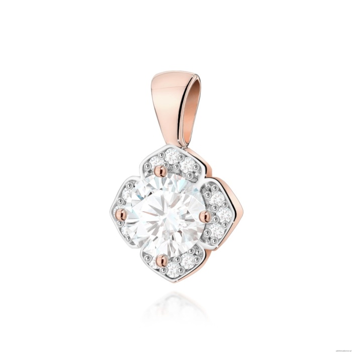 Zawieszka Z0571 Diament Laboratoryjny 0,50ct różowe złoto