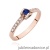 Pierścionek W0435 Szafir 0,15ct różowe złoto