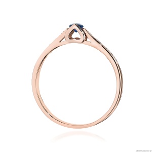 Pierścionek W0435 Szafir 0,15ct różowe złoto